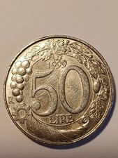 MONETA ITALIANA PICCOLA DA 50 LIRE DEL 1999 RARA