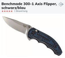Flipper da collezione Benchmade 300-1 Axis Blue Class