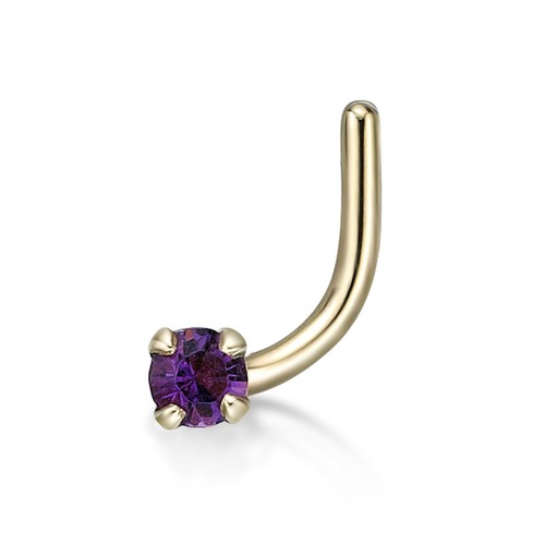 Anello naso borchia curva - , oro