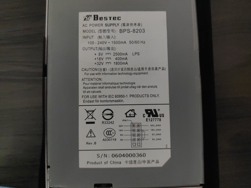 Alimentatore bestec bps 8203 - **alimentatore,