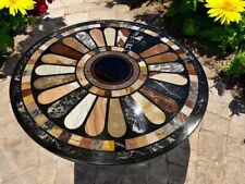 Tavolo rotondo in marmo nero