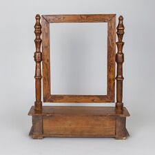 Porta specchio specchiera Psiche specchio da tavolo toilette antica 1 cassetto