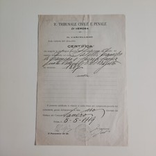 1929 Tribunale Civile E Penale Verona Certificato Casellario Giudiziario C00321