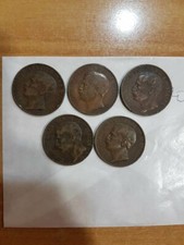 LOTTO 5 MONETE REGNO 1900 - 1943 VITTORIO EMANUELE III 10 C. RAME 