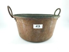 Antico pentolone con manici da camino per cuocere la pasta anni '50 rurale 23