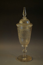 ANTICO VETRO BOEMO DEL XIX