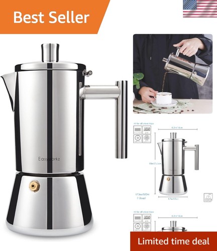 Stainless steel moka pot - stainless,