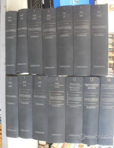 Enciclopedia europea garzanti - enciclopedia,