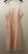 Vintage Sottoveste Di Raso Nylon Rosa