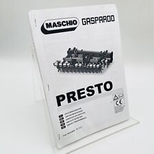 Maschio Gaspardo Erpici a Dischi Presto' Uso Wartungsanweisung 2011