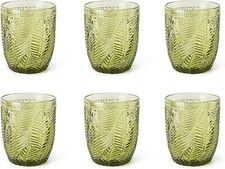 Excelsa Set 6 bicchieri vetro verde tavola cucina acqua e multiuso cod.64958