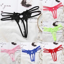 Donne Sexy Crotchles Perla Perizoma Mutandine Di Pizzo Lingerie Intimo T- ☆