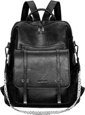 Zaino Donna in Pelle Vegana Impermeabile Antifurto,Borsa Elegante 3-In-1,Zaino D