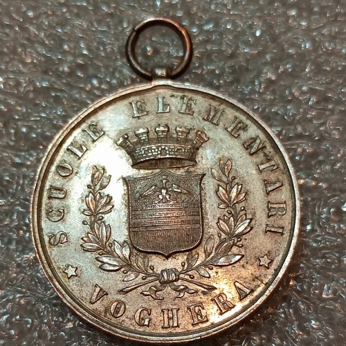 Antica medaglia voghera - voghera, 1879