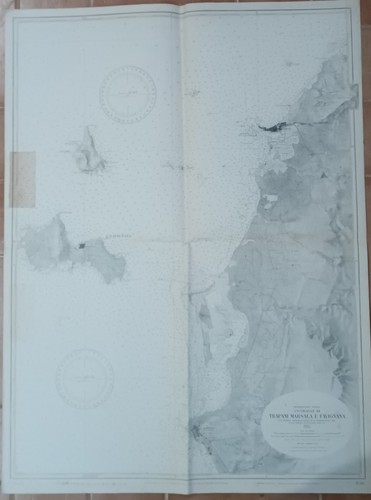 Antica mappa nautica trapani - mappa,