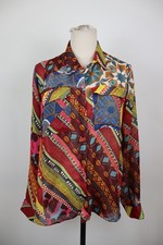 DESIGUAL CAMICIA BLUSA DONNA TG S WOMAN SHIRT CASUAL VINTAGE MANICA LUNGA LOGO