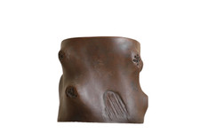 Pennello cinese Yixing Zisha Pennello - Portapenne/Vaso a Forma di Tronco Albero, Argilla Viola