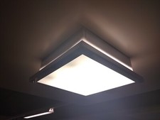 Plafoniera per esterno ANTHA FRANCESCONI F5880.4, in ACCIAIO E VETRO 2X18W