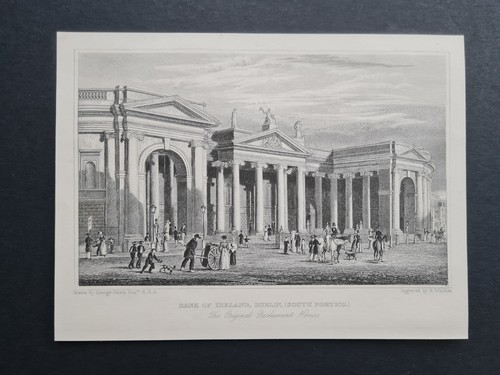 Stampa antica 1845 - , banca
