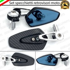 2 X SPECCHIETTI RETROVISORI MANUBRIO CARBON E CROMATI PER HONDA HORNET 600