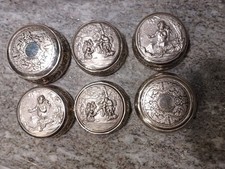 LOTTO 6 antiche scatola portagioie ARGENTO ARGENTATE gioielleria GUIDO GALBIATI