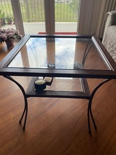 Tavolino Da Sala In Legno E Ferro Battuto