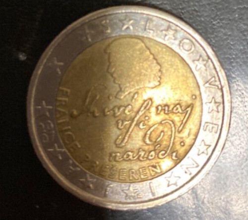 Moneta euro rara - rara, slovenia