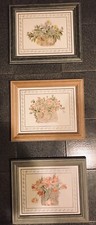 Tre Quadri  30x 25 Stampa Floreale