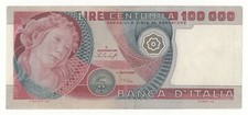 100000 LIRE   BOTTICELLI DECR  20 - 06 -1978