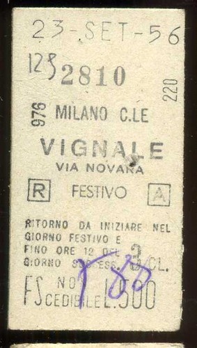 Biglietto treno ferrovia - biglietto,