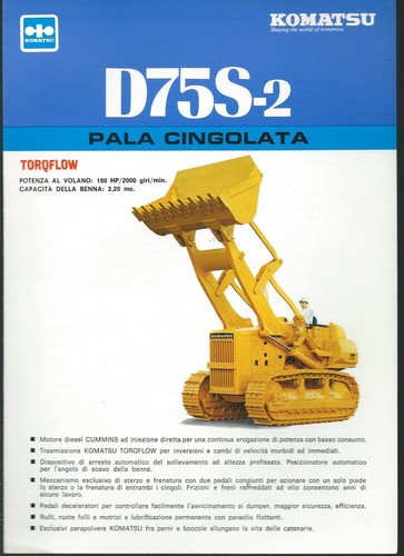 Brochure komatsu d75s pala - komatsu, d75s-2