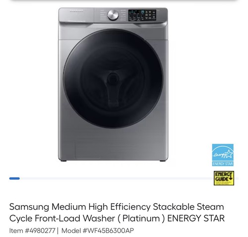 Samsung washer front loader - samsung,