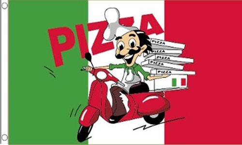 Pizza flag 3 take away - 5', x