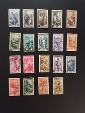 francobolli italiani rari serie completa L'Italia al lavoro 1950, 19 valori