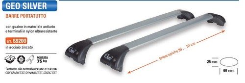 Barre portatutto grigio - barre, gev