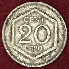 1920 - 20 Lire Esagono - NC - VEIII - BB