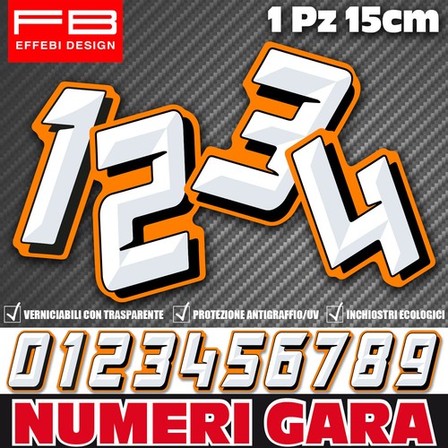 Adesivi stickers numero gara - numero,