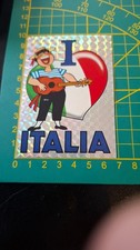 ADESIVO VINTAGE STICKER kleber figurine panini fantastickers i love Italia