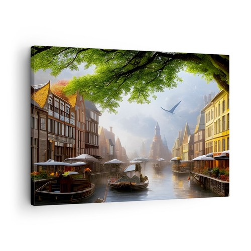 Quadro tela 70x50cm città - su,