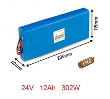 Ricambio interno "portapacchi" al litio 24V12Ah 40x205x115 mm