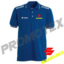 polo SUZUKI cotone tricolore italia racing maglietta sbk moto