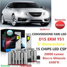 SAAB 9-5 10-12 KIT CONVERSIONE LED 5070 CPS ULTRAWHITE D1S 100W 28KLM CANBUS