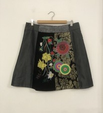 DESIGUAL Gonna grigia nera