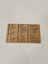 Morse code card - code, brown