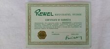 Rewel garanzia warranty In bianco 