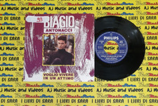 LP 45 7"BIAGIO ANTONACCI Voglio vivere in un attimo Fiore 1988 italy PHILIPS