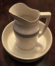 Brocca e catino in ceramica SC (Società Ceramica) Lombarda primi '900