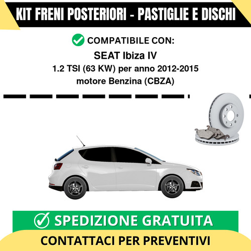 Kit freni posteriori - freni, seat