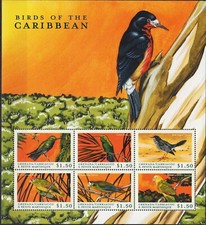 Grenada 2000 Portoricano Smeraldo Uccellini/Colibrì Specie Pappagalli Foglio MNH