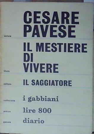 Pavese mestiere vivere - pavese, il